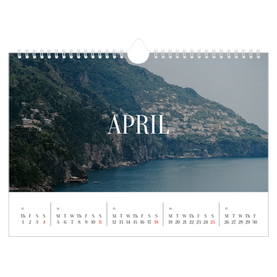 A4 Landscape Photo Calendar — Endless escape [April]