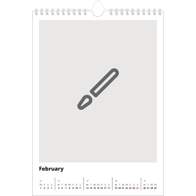 A4 Photo Calendar — Design your own product [February]
