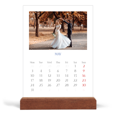Easel Desk Calendar Portrait  — Cobalt classic [cover]