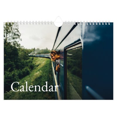 A4 Landscape Photo Calendar — Simple serif [cover]