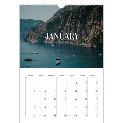 A3 photo calendars — Endless escape [January]