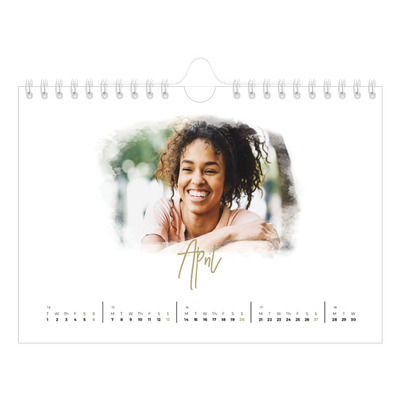 A5 Landscape Photo Calendar — Photo effects [April]