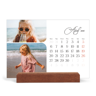 Easel Desk Calendar Landscape  — Snapshots and script [April]