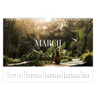A4 Landscape Photo Calendar — Endless escape [March]