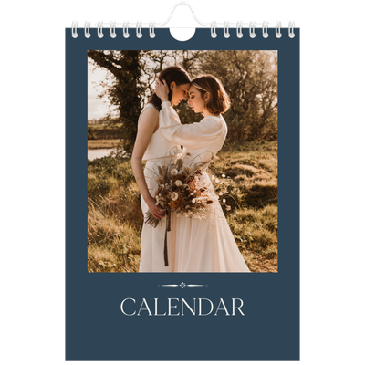 A5 Photo Calendar — Slate and serifs [cover]