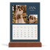 Easel Desk Calendar Portrait  — Slate and serifs [January]