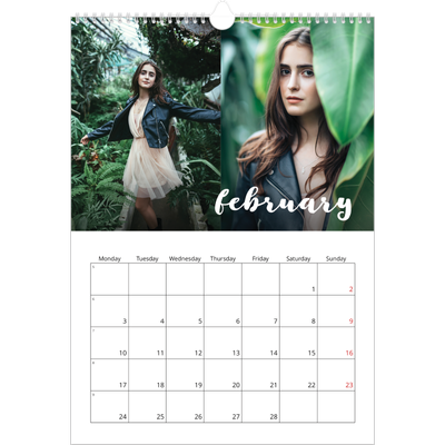A3 photo calendars — Simple script [February]