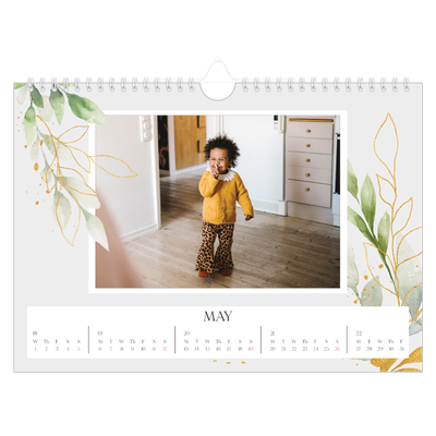 A4 Landscape Photo Calendar — Floral splash [cover]