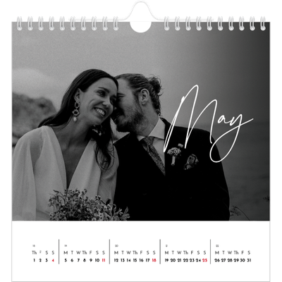 Square calendars  — Elegant script [cover]