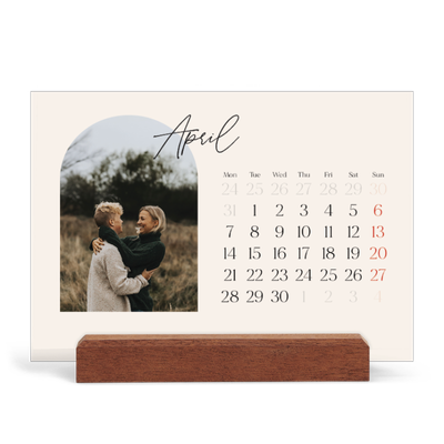 Easel Desk Calendar Landscape  — Arch memories [April]