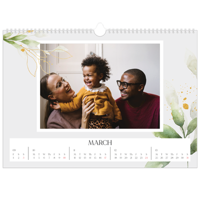A3 Photo Calendar — Floral splash [March]