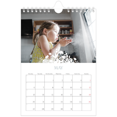 A5 Photo Calendar — Flower motif [cover]