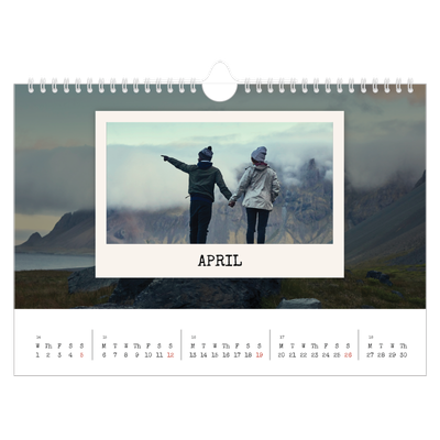 A4 Landscape Photo Calendar — The portrait edit [April]