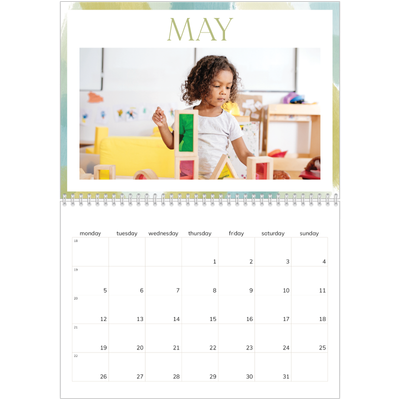 A4 Double Photo Calendar — Paintbrush effect [cover]