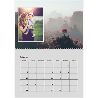 A4 Double Photo Calendar — Four seasons [February]