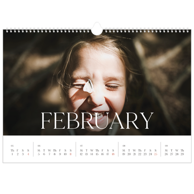 A3 Photo Calendar — Twelve big months [February]