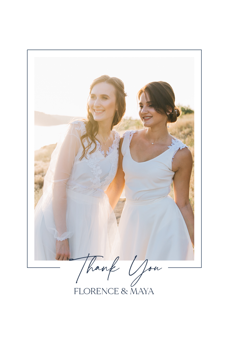 Thank you cards — Minimalist wedding