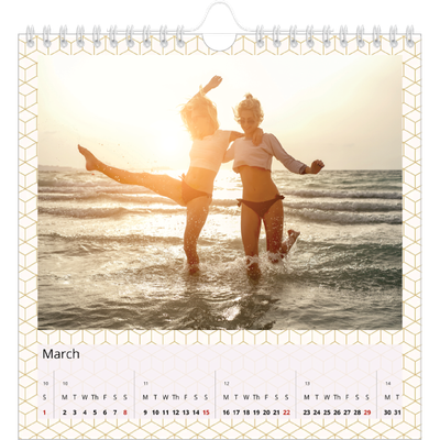 Square calendars  — Geometric [March]