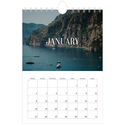 A5 Photo Calendar — Endless escape [January]
