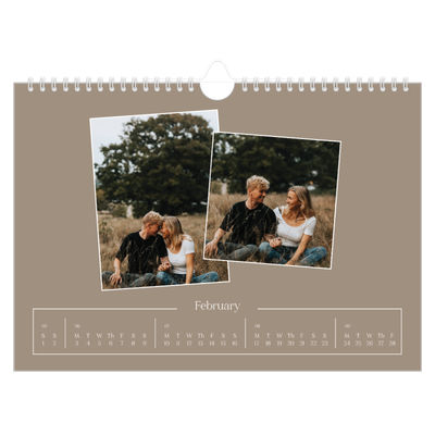 A4 Landscape Photo Calendar — Crafted memories [February]