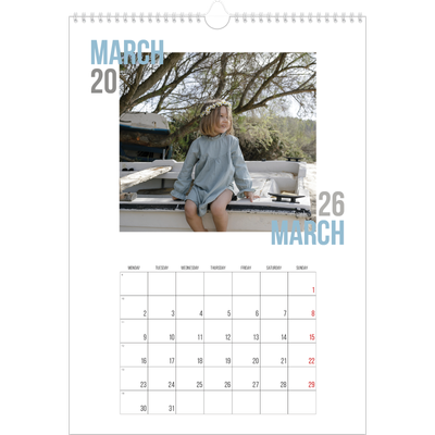 A3 photo calendars — Couple type [March]