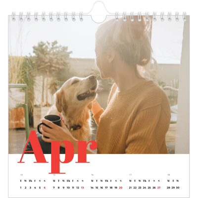 Square calendars  — A bold year [April]