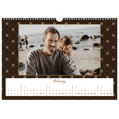 A3 Photo Calendar — Vintage monochrome [February]