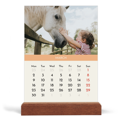 Easel Desk Calendar Portrait  — Pastel chapters [March]