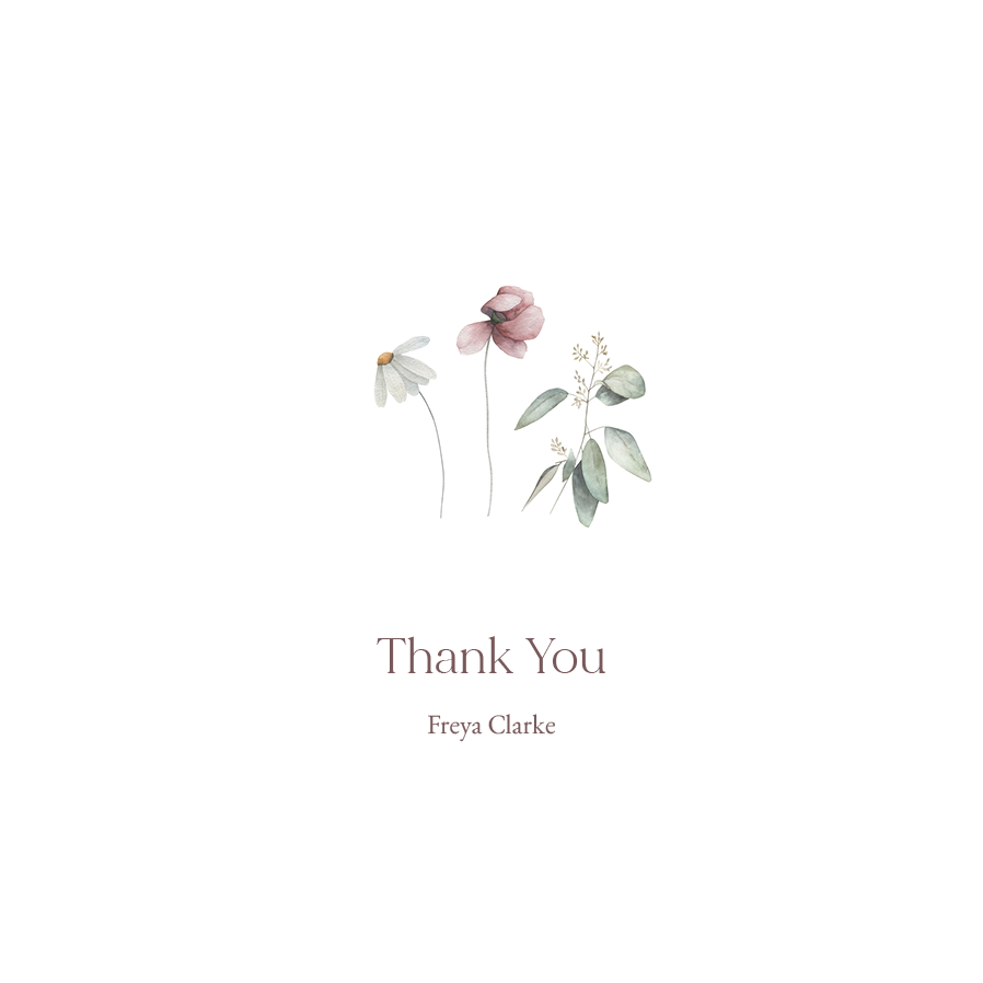 Thank you cards — Long tall stems