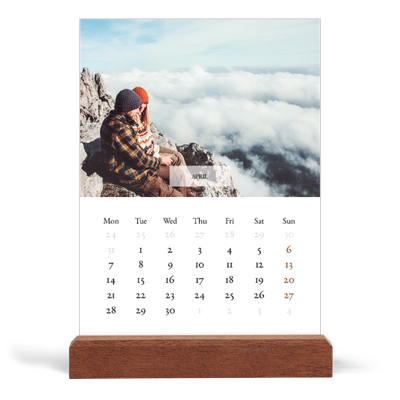 Easel Desk Calendar Portrait  — Classic calendar [April]