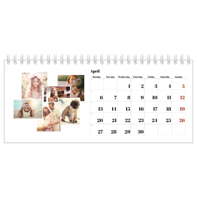 Desk calendars — Collage shapes [April]