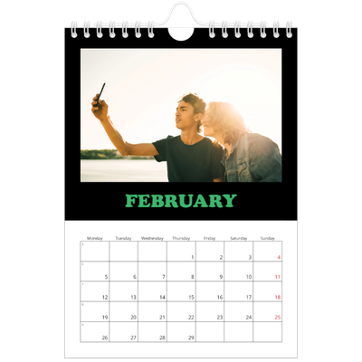 A5 Photo Calendar — Fun type [February]