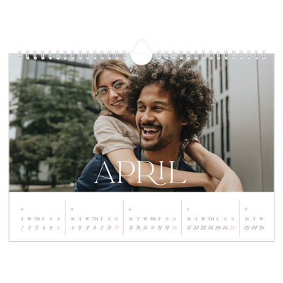 A4 Landscape Photo Calendar — Larger than life [April]