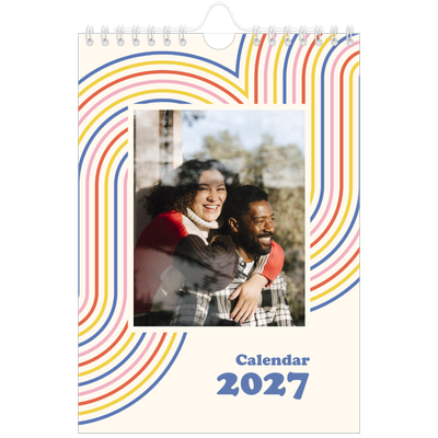 A5 Photo Calendar — Retro stripes [cover]