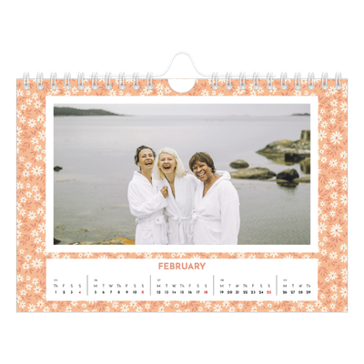 A5 Landscape Photo Calendar — Full bloom [February]