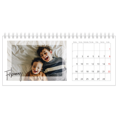 Desk calendars — Clear frame [February]