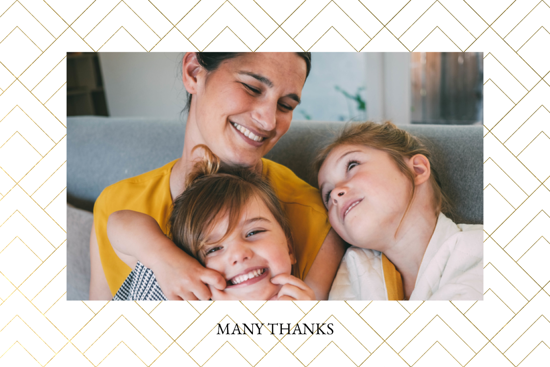 Thank you cards — Deco pattern