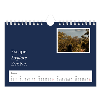 A5 Landscape Photo Calendar — Editorial Earth