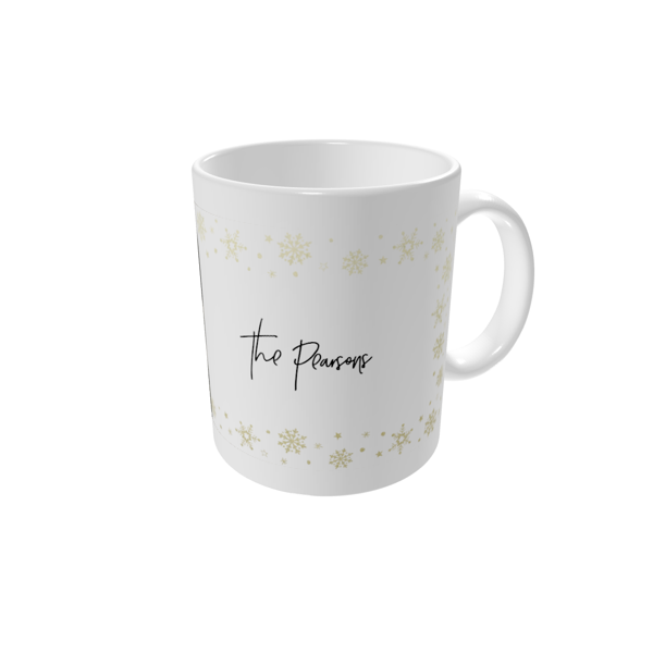 Personalised mugs — Snowflake border