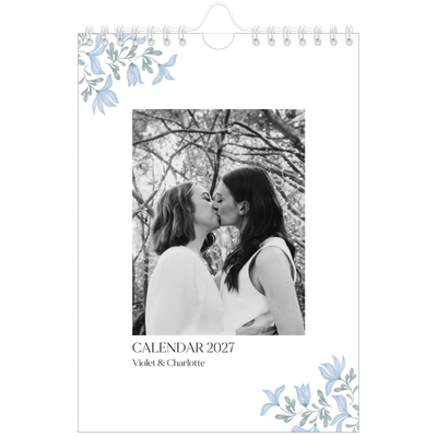 A5 Photo Calendar — Elegant floral [cover]
