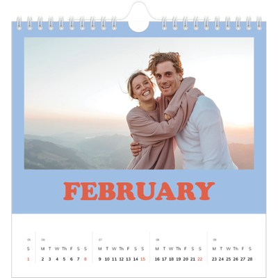 Square calendars  — Retro frames [February]