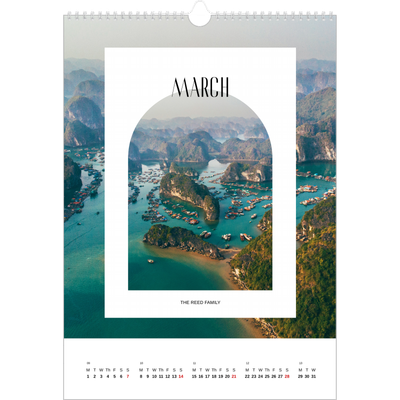 A3 photo calendars — The open arch [March]