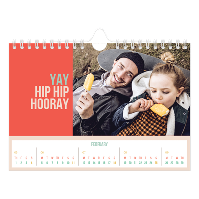 A5 Landscape Photo Calendar — Bright and beautiful [February]