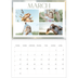 A4 Double Photo Calendar — Paintbrush effect [March]