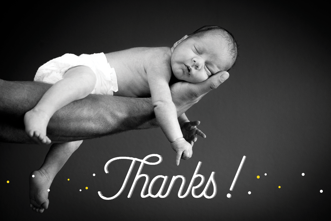 Thank you cards — Night blue box