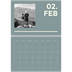A4 Double Photo Calendar — Contemporary bold [February]