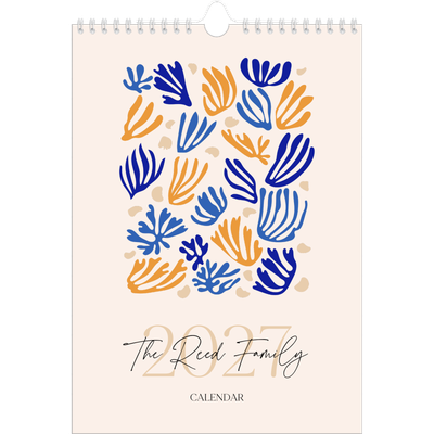 A4 Photo Calendar — Minimalist coral [cover]
