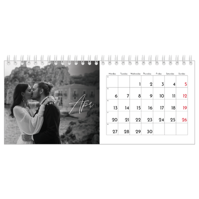 Desk calendars — Elegant script [April]