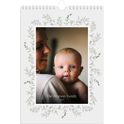 A4 Photo Calendar — Hand drawn flowers [cover]