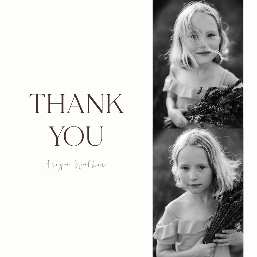 Thank you cards — Timeless style